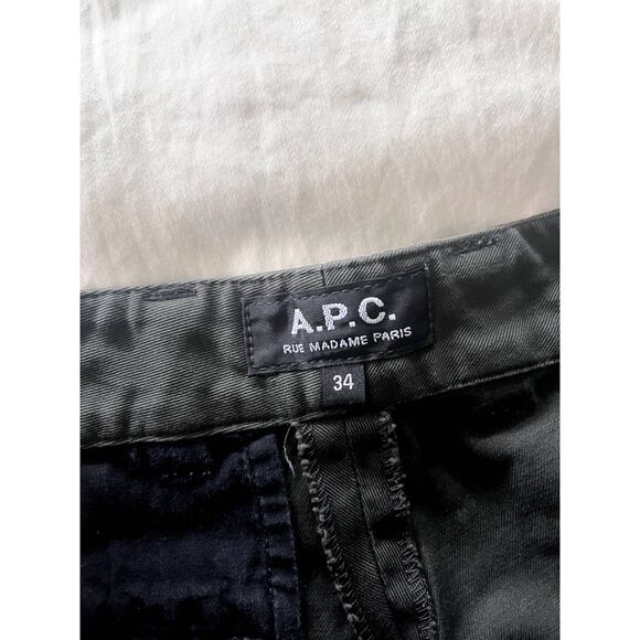 APC Cotton Pants Chinos Forest Dark Green Slim Fit Size 28 x 29 - Picture 7 of 7